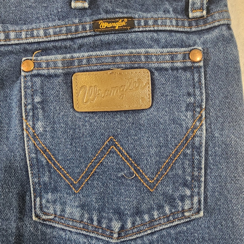 Vintage Wrangler 936PWD Cowboy Cut Jeans Mens 35x30 Blue Western - Picture 10 of 10
